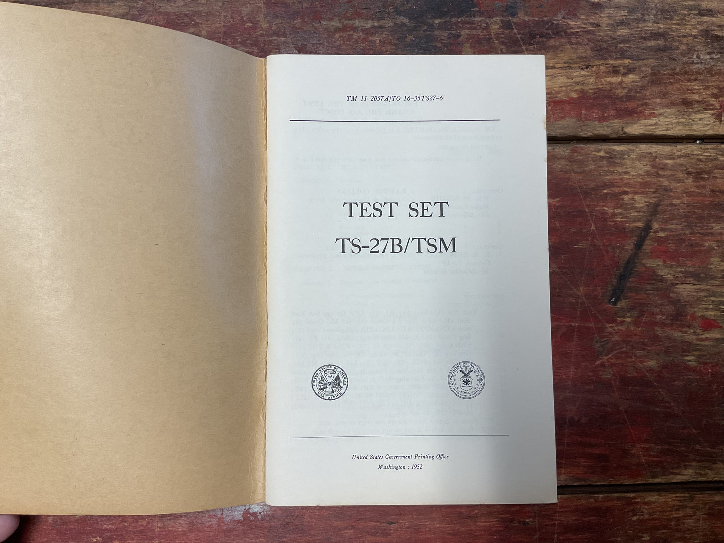 TM 11-2057A / TO 16-35TS27-6 – Test Set TS-27B/TSM Technical Manual (October 1952)