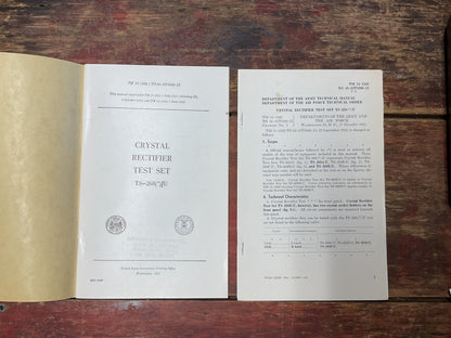 TM 11-1242 / TO 16-35TS268-15 – Crystal Rectifier Test Set TS-268(*)/U Technical Manual