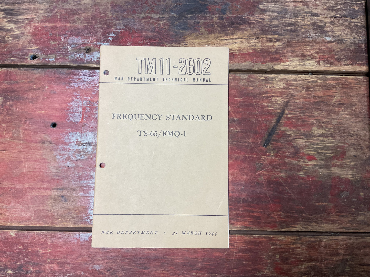 TM 11-2602 Frequency Standard TS-65/FMQ-1 Technical Manual (March 1944)