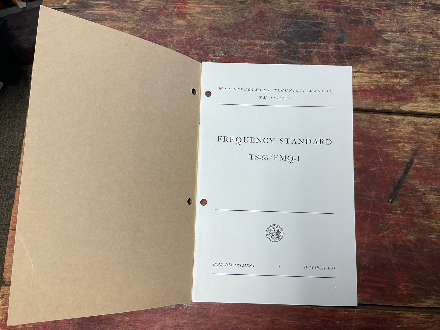 TM 11-2602 Frequency Standard TS-65/FMQ-1 Technical Manual (March 1944)