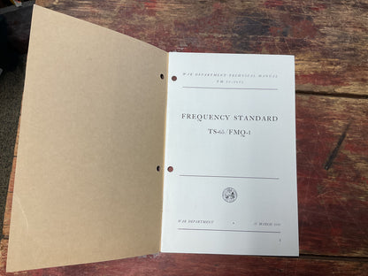 TM 11-2602 Frequency Standard TS-65/FMQ-1 Technical Manual (March 1944)