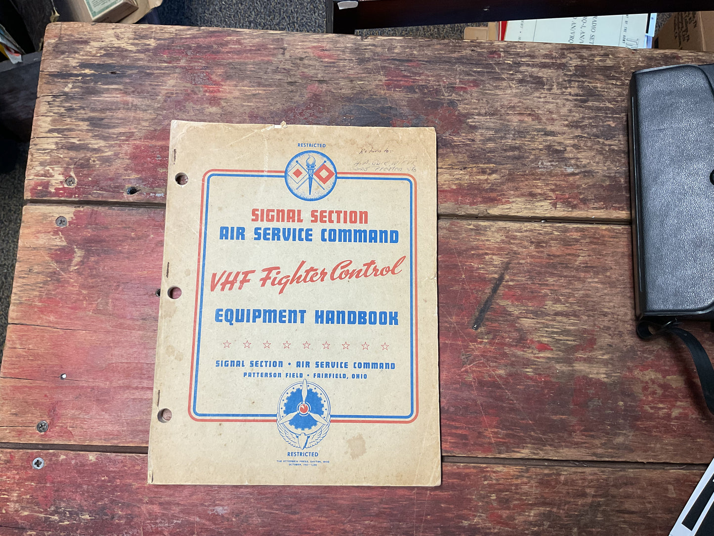 WWII Air Service Command VHF Fighter Control Equipment Handbook – Restricted Signal Section Manual (1943)