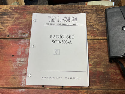 TM 11-246A Radio Set SCR-503-A Technical Manual (March 1944)