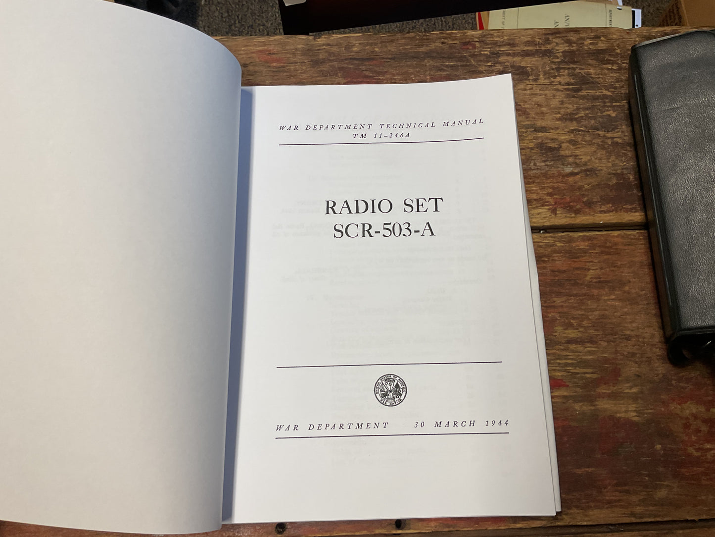 TM 11-246A Radio Set SCR-503-A Technical Manual (March 1944)