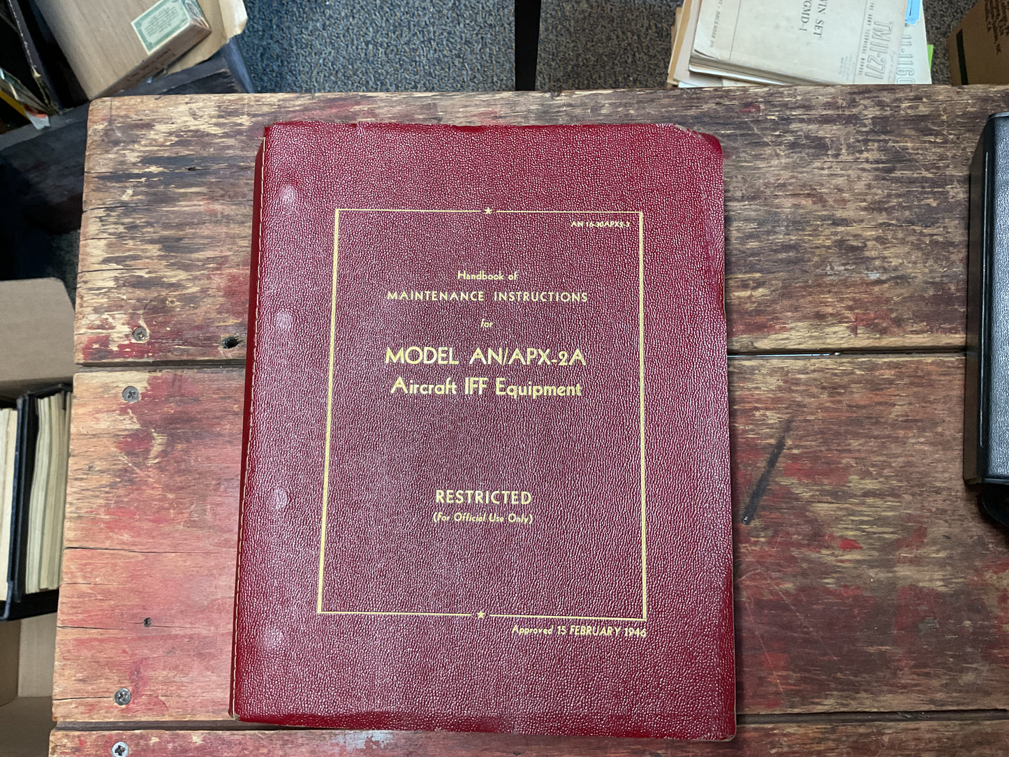 WWII AN/APX-2A Aircraft IFF Equipment Maintenance Manual – Restricted 1946 Edition