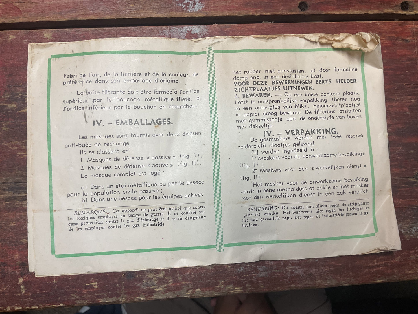 Belgian Civil Defense L.702 Gas Mask Set with Filter, Carrying Canister & Instructions – Dated 1939