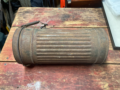 WWII German Wehrmacht Gas Mask Canister (Gasmaskenbüchse) – Original Field Gray Canister