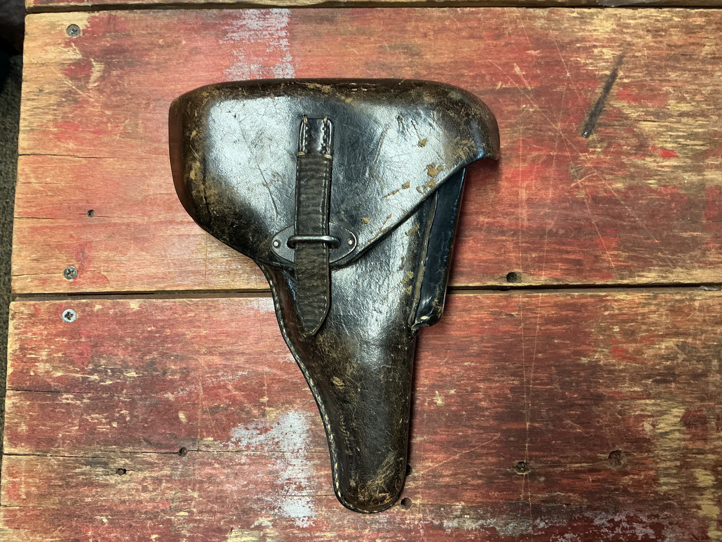 Original WWII German P38 Black Leather Holster – Marked “P38”