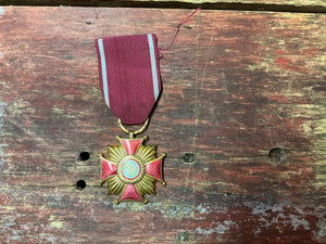 Polish People’s Republic Order of Polonia Restituta Style Medal – Red Enamel Cross Decoration