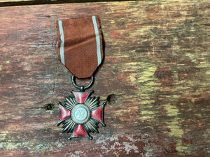 Polish People’s Republic Merit Cross Medal – Red Enamel PRL State Decoration