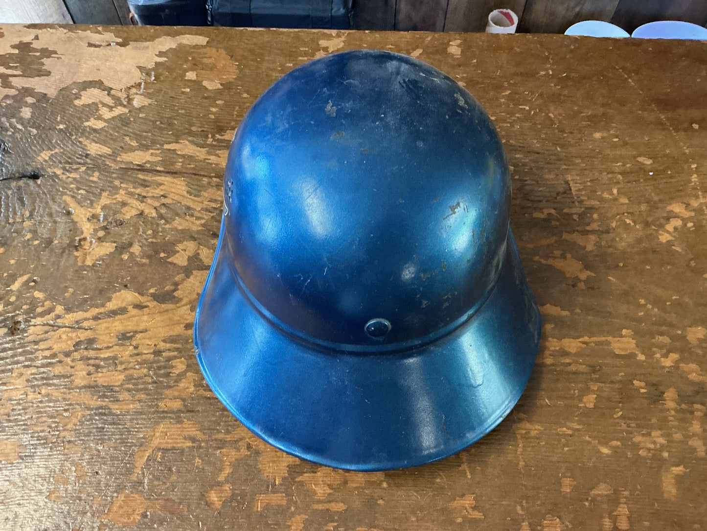 Original German Fire Helmet (Painted/Stickered)