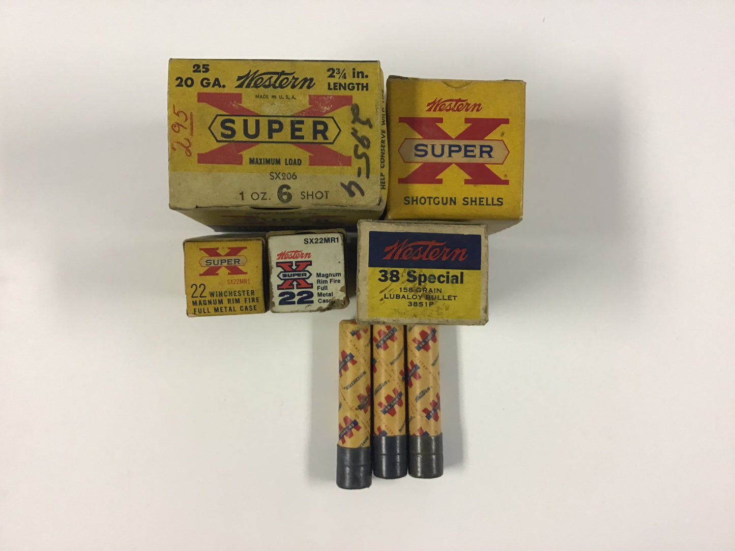 Vintage Western Ammunition & Shot Shell Box Lot – 5 Empty Boxes Plus 3 Hulls