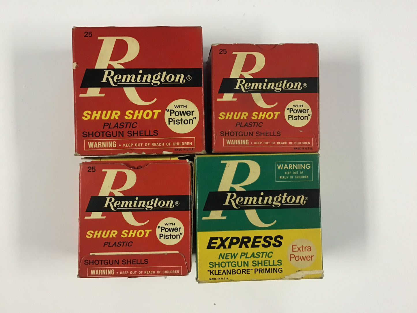 Vintage Remington Shotgun Shell Box Lot – 4 Empty Boxes – Shur Shot & Express