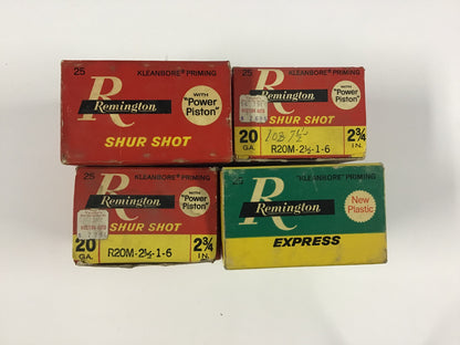 Vintage Remington Shotgun Shell Box Lot – 4 Empty Boxes – Shur Shot & Express