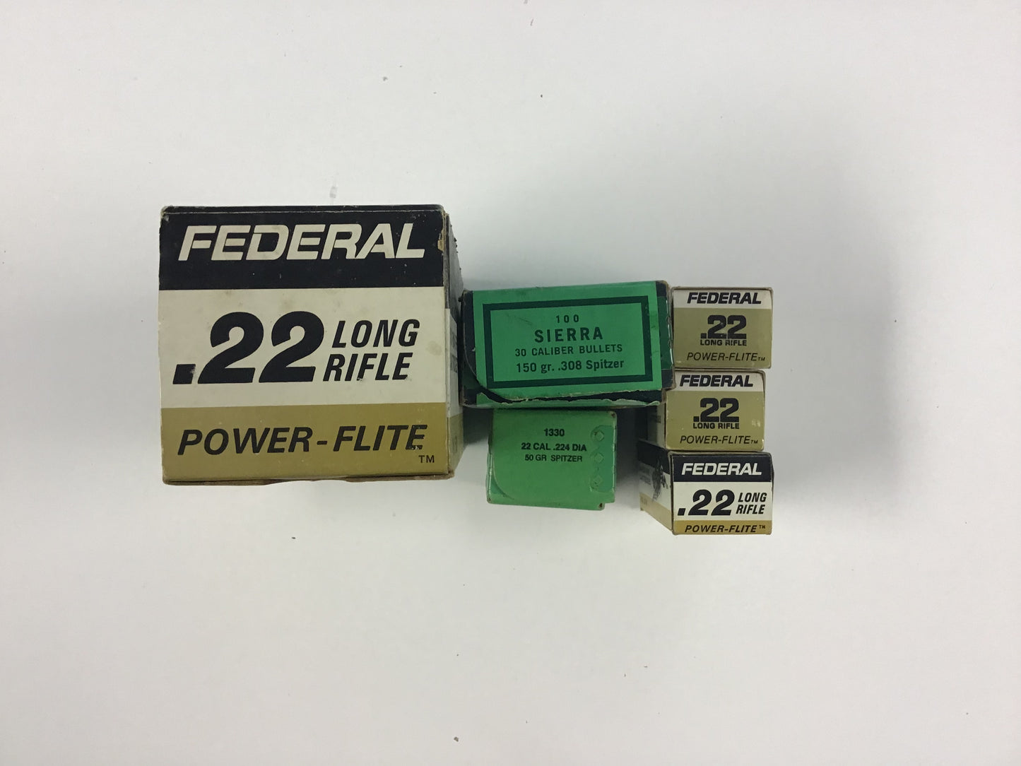 Federal & Sierra Reloading / Ammunition Box Lot – 6 Empty Boxes