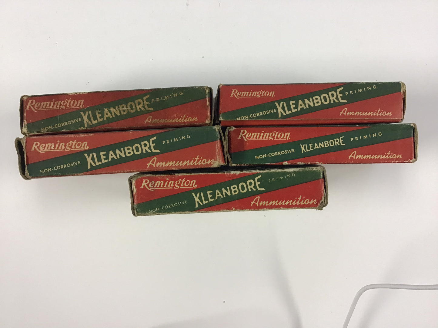 Vintage Remington Kleanbore Ammunition Box Lot – 5 Empty Boxes – Classic Rifle Cartridges