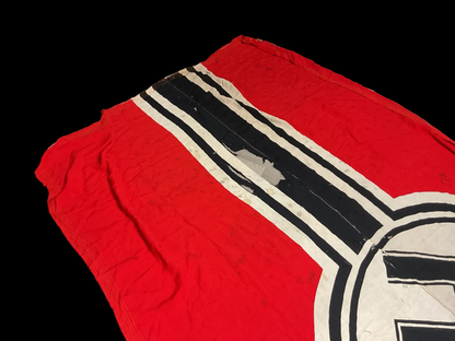 Original WWII German Kriegsmarine Reichkriegsflagge-Wurttemburgische Cattunmanufactur-Massive 6’x12’ War Flag