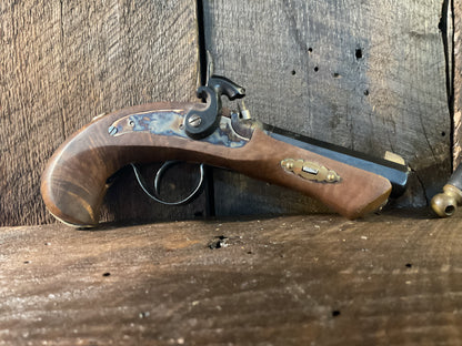 Percussion Pistol- 41 Cal-Made in Spain-with Powder Horn