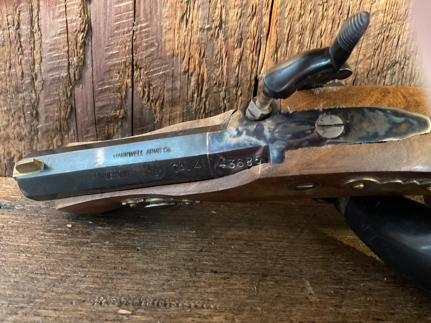 Percussion Pistol- 41 Cal-Made in Spain-with Powder Horn