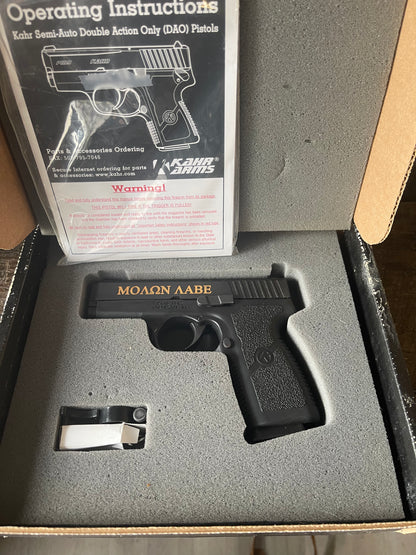 Kahr Arms CW9 “Molon Labe” Lew Horton Limited Edition 9mm – 1 of 200 – Box & Papers