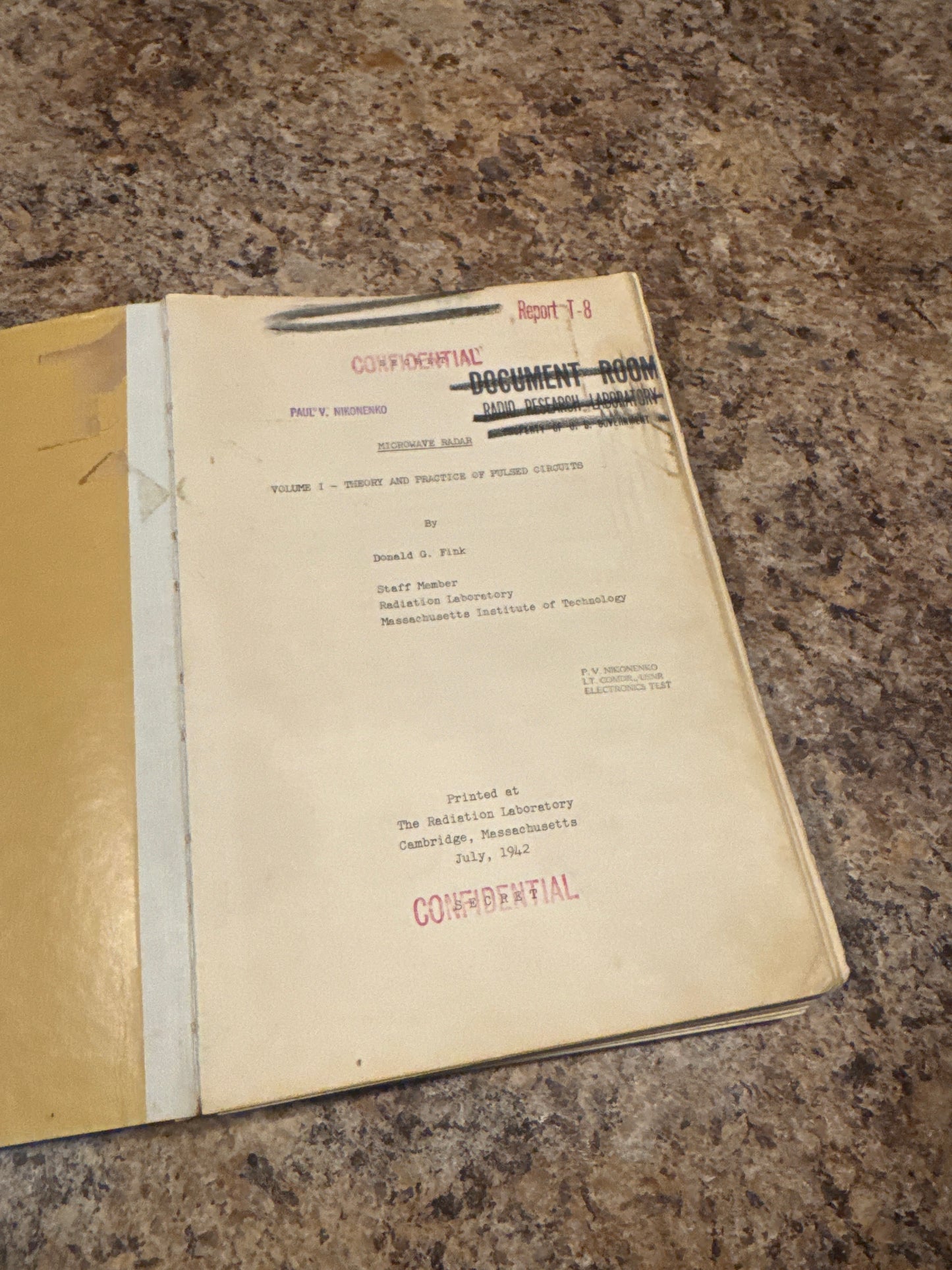WWII MIT Radiation Lab Microwave Radar Vol I Theory of Pulsed Circuits Fink 1942