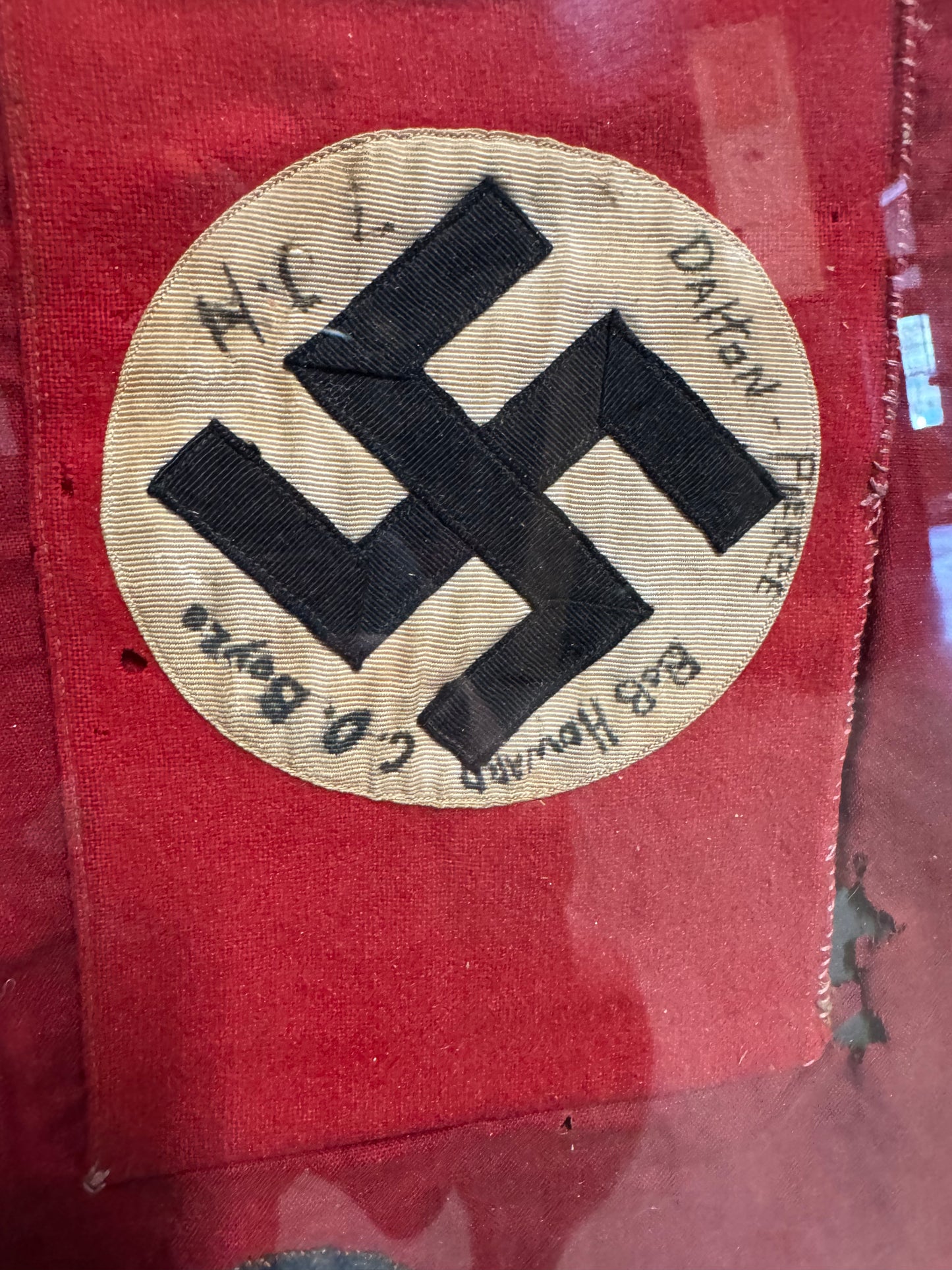 Battle of The Bulge-Paratrooper Captured & Signed Nazi Flag