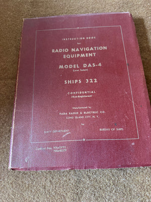 Original WWII U.S. Navy SHIPS 322 instruction book for Radio Navigation Equipment