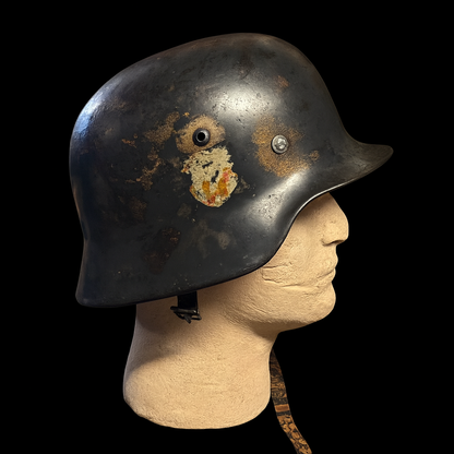 WWII German Luftwaffe M40 Combat Helmet – Named “Osterkamp”