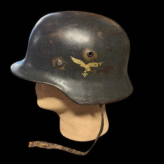 WWII German Luftwaffe M40 Combat Helmet – Named “Osterkamp”