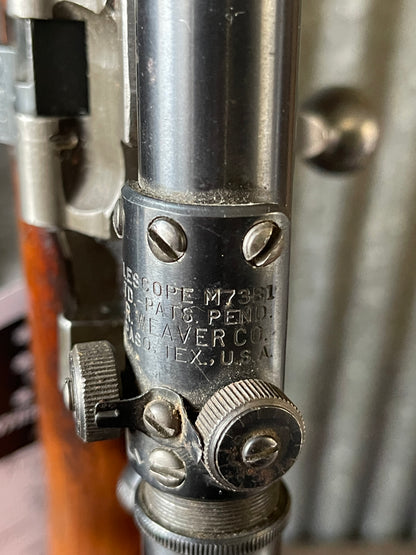 U.S. Remington Model 1903A4 WWII Sniper Rifle – M73B1 Scope – September 1943