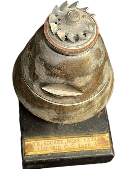 Rare Inert U.S. Military Zuni Rocket Nose Fuze – MK 1/9 MOD 0, 5-Inch Aircraft (ACFT)