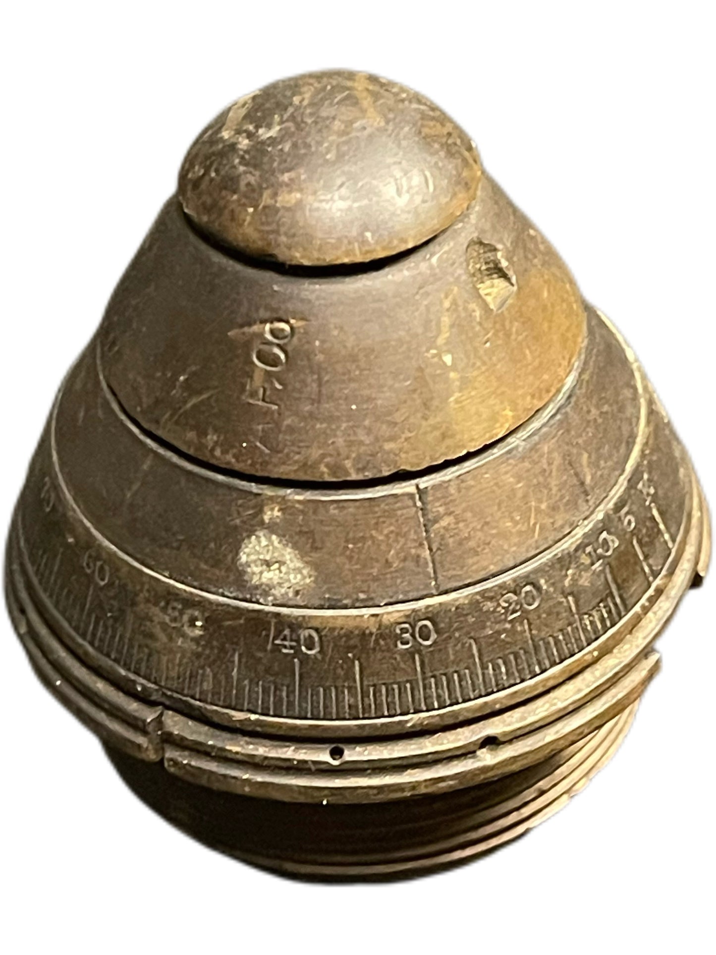 Rare WWI 1917 American Fuse Company Inert Artillery Time Fuze