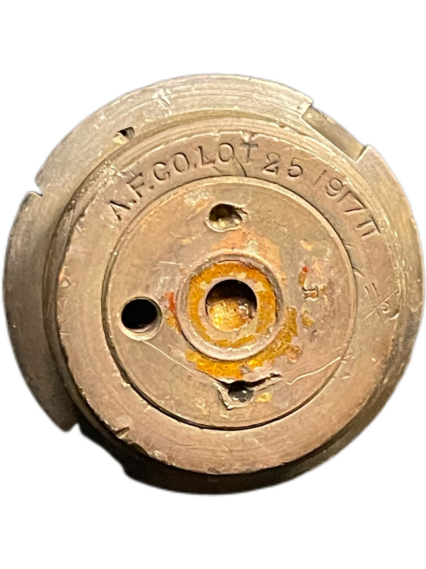 Rare WWI 1917 American Fuse Company Inert Artillery Time Fuze