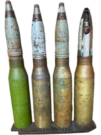 Inert Soviet 57mm S-60 Anti-Aircraft Rounds on Original Clip