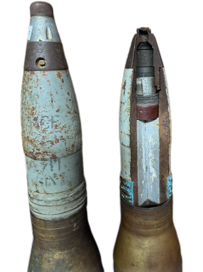 Inert Soviet 57mm S-60 Anti-Aircraft Rounds on Original Clip