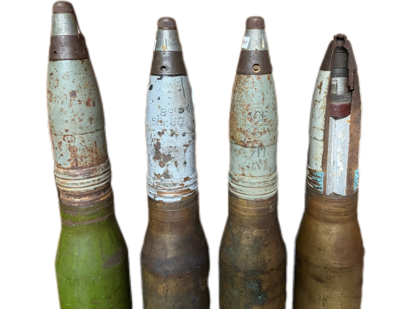 Inert Soviet 57mm S-60 Anti-Aircraft Rounds on Original Clip