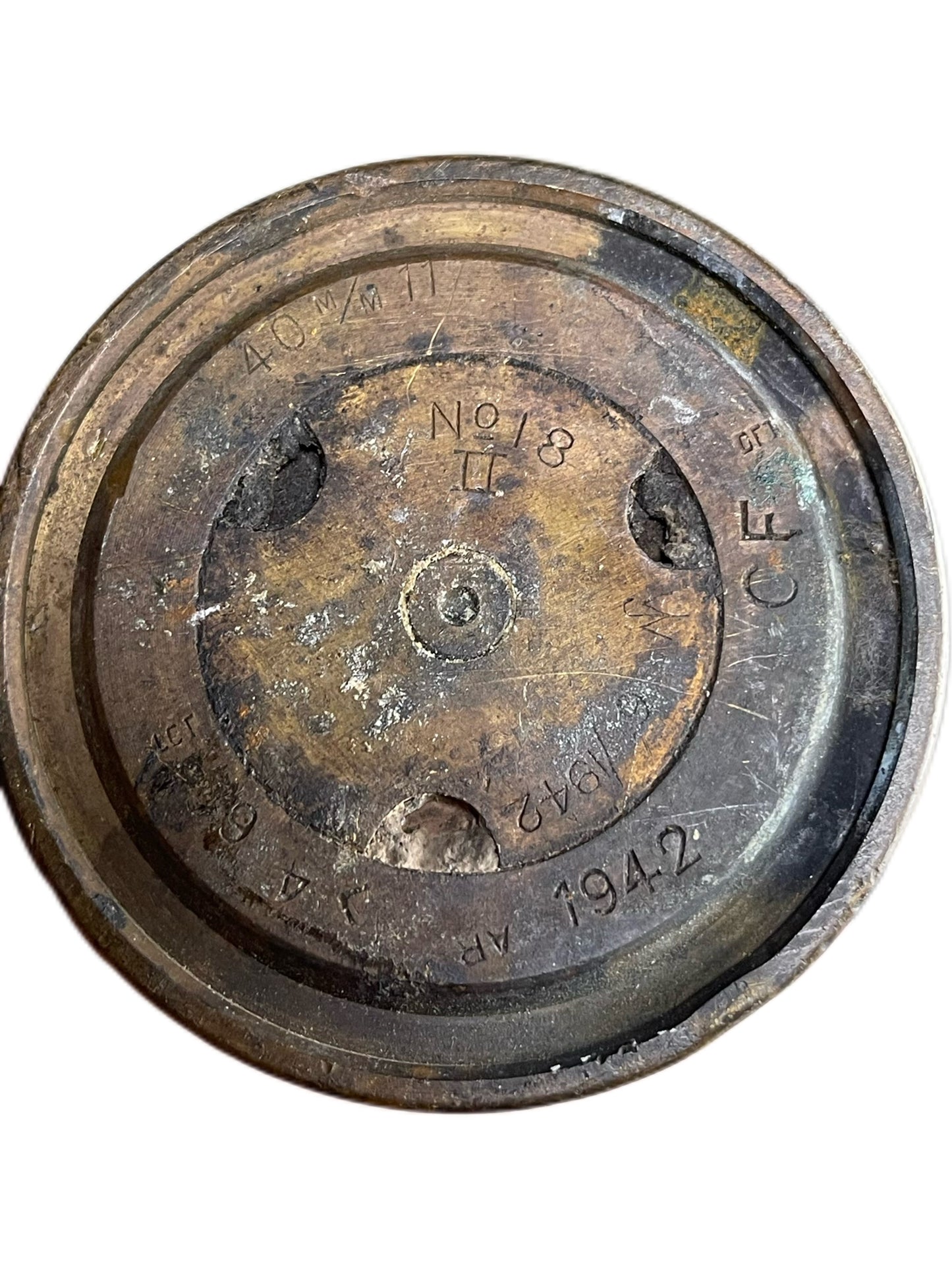 WWII 1942 Inert 40mm Bofors Anti-Aircraft Round