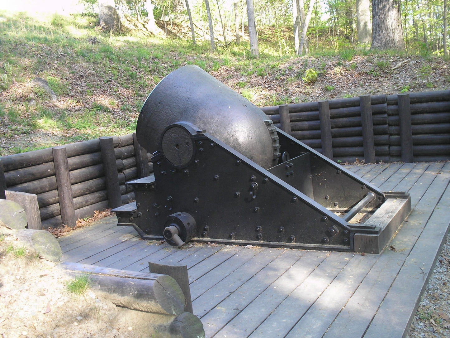 Cut Out of 13” Mortar Round from Petersburg Va-Civil War