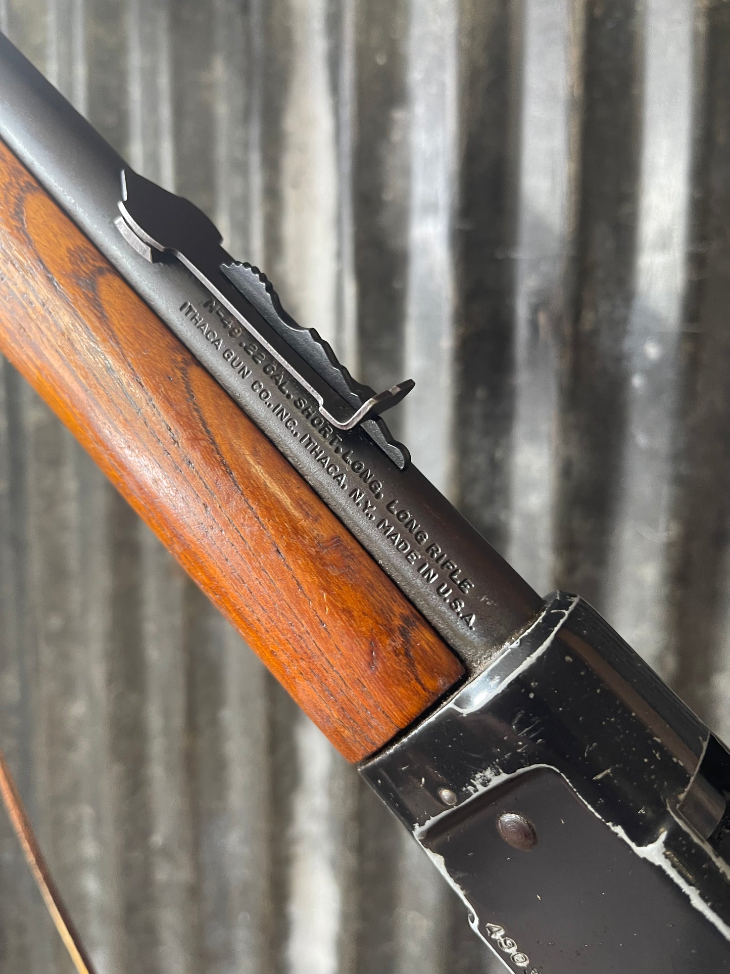 Ithaca Model 49 Saddlegun – .22 LR – Single Shot Lever Action – Good Functional Condition