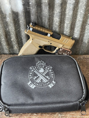 Springfield Armory Hellcat 9mm – FDE – TRICA Laser/Light – Clipdraw Carry System – 2 Magazines – Original Pouch