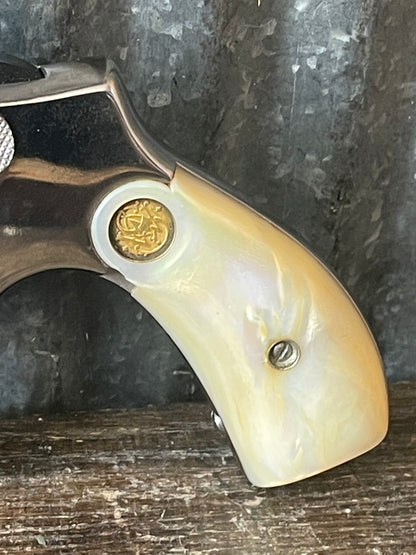 Smith & Wesson .32-20 Hand Ejector Model of 1905 – Nickel Finish – Pearl Grips – Vintage Double Action Revolver