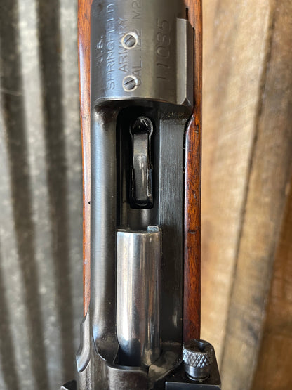 U.S. Springfield Armory Model 1922 M2 – .22 LR – SA 12-35 Barrel – Military Target Rifle – Adjustable Peep Sight