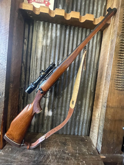 Custom Remington Model 788 – .308 Winchester – Mannlicher-Style Stock – Bushnell ScopeChief 1.5-4.5x – Padded Leather Sling