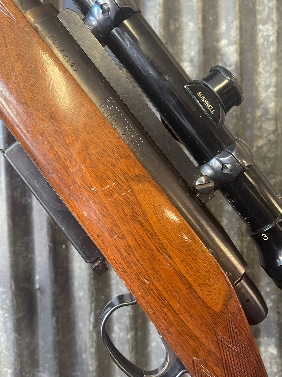 Custom Remington Model 788 – .308 Winchester – Mannlicher-Style Stock – Bushnell ScopeChief 1.5-4.5x – Padded Leather Sling