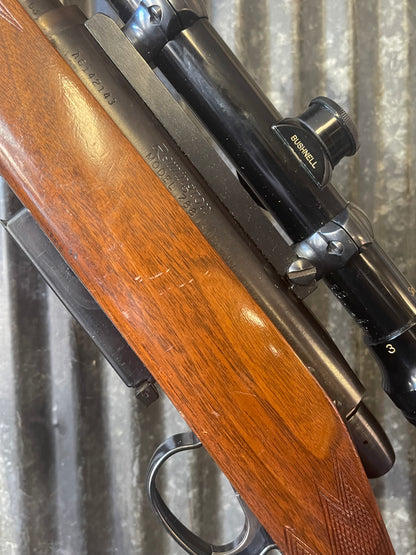 Custom Remington Model 788 – .308 Winchester – Mannlicher-Style Stock – Bushnell ScopeChief 1.5-4.5x – Padded Leather Sling