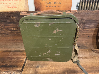 German Maxim Machine Gun Ammo Box and Belt WWI