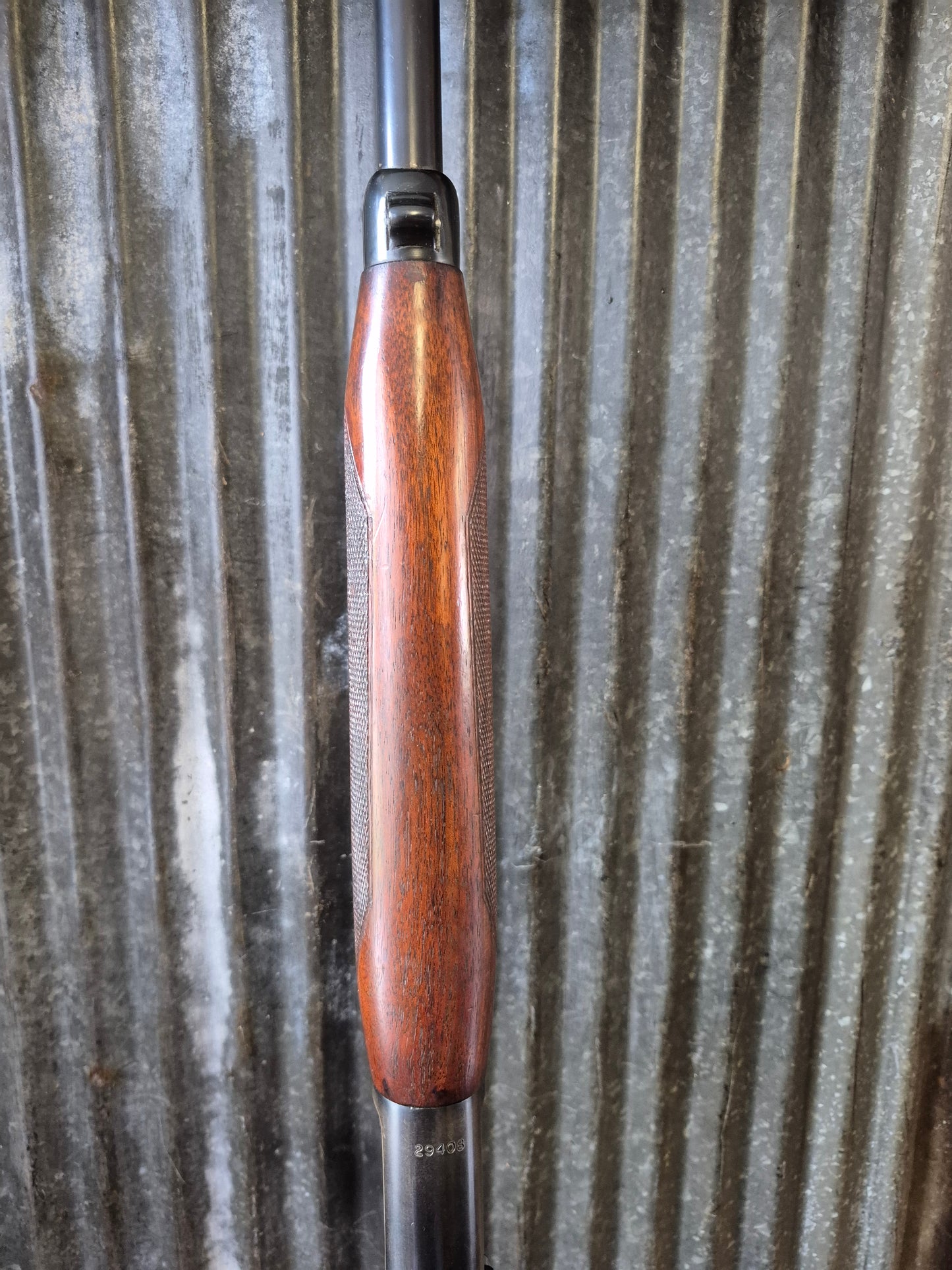 Winchester Model 71 Deluxe with Redfield rear peep sight.