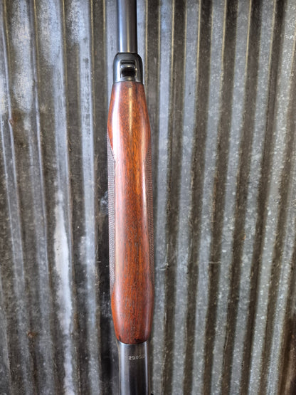 Winchester Model 71 Deluxe with Redfield rear peep sight.