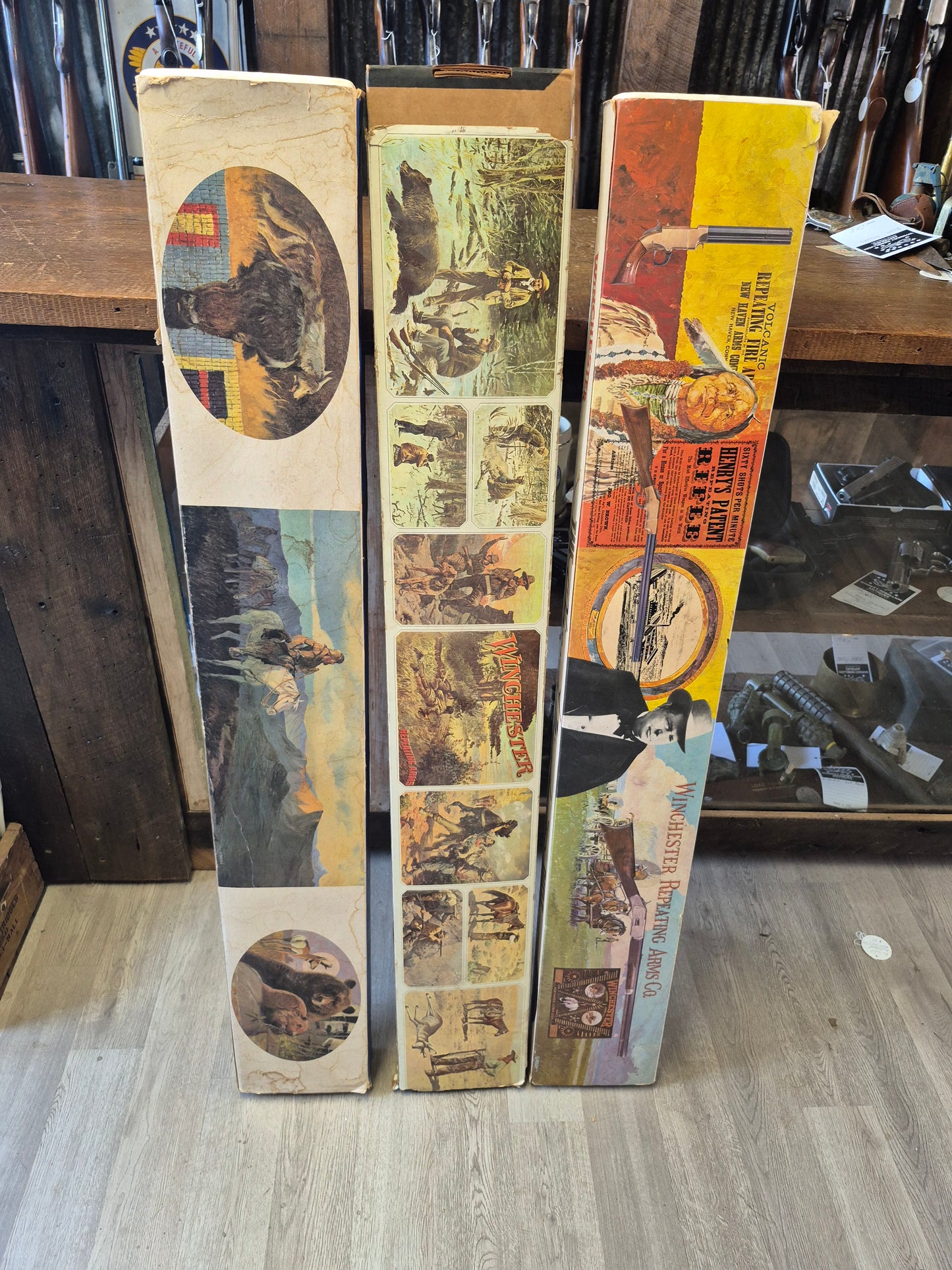 Empty Winchester Commemorative Rifle Boxes
