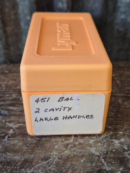 Lyman .451dia round ball, 2 cavity mould